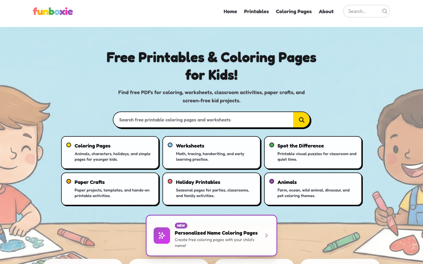 Funboxie Coloring Pages